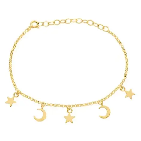 Inspire aço inoxidável jóias atacado premium star moon pingente vento frio pulseira para meninos meninas senhoras