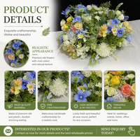 Fleurs artificielles pour la table à manger, arrangements de verdure, fleurs artificielles, décoration de mariage