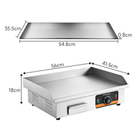 Plancha Eléctrica Comercial para Hoteles y Restaurantes, Estufa para Panqueques de Sobremesa, Equipo de Horneado para Servicios de Catering Escolar
