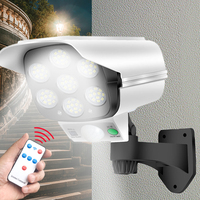 Lumière solaire personnalisée de capteur de mouvement 77 LED 3 Modes d'éclairage Surveillance de simulation étanche Appliques murales solaires d'extérieur