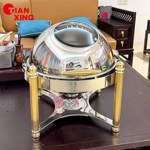 TIANXING Nouveau design Réchaud de luxe 6L à couvercle roulant, design colonne romaine, pour traiteur, événements, hôtels et restaurants - Product Image 3