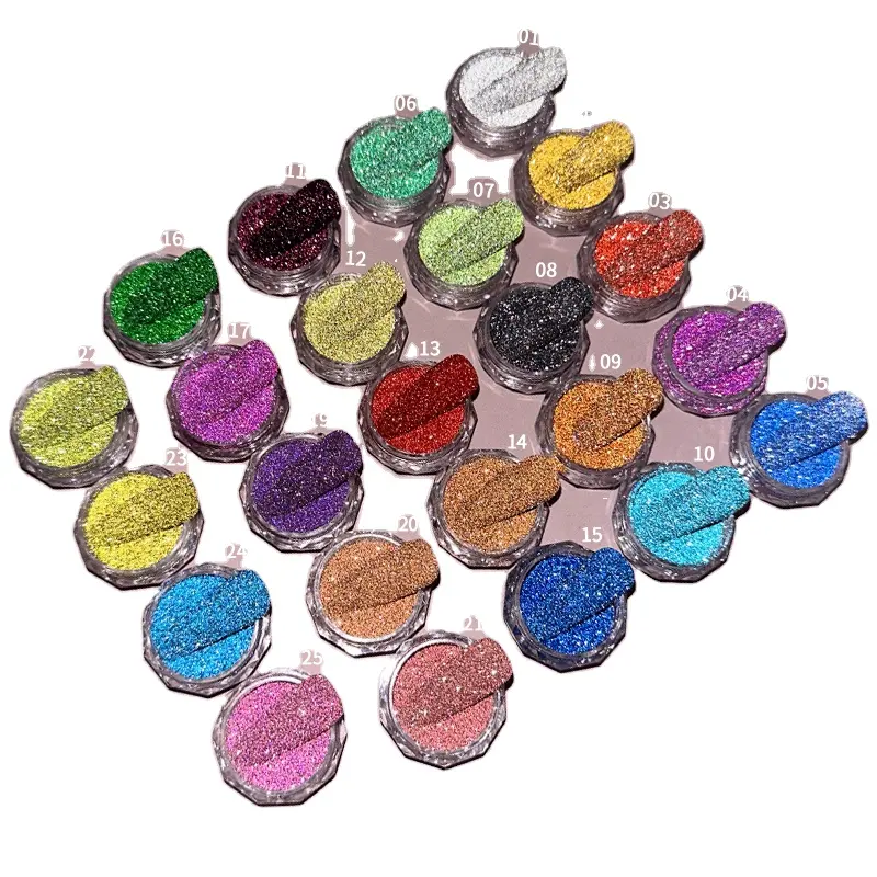 BOKO Diamond Flash Glitter paillettes brillanti Glitter di zucchero riflettente per unghie