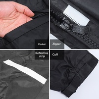 Imperméable de sécurité en tissu Oxford pour homme et femme, une pièce, long, intégral, réfléchissant, double couche, épaissi, imperméable