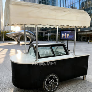 Nouveau type de chariot de vente ambulante mobile pour crème glacée avec mini-réfrigérateur congélateur intégré, modèle 2025 - Product Image 2