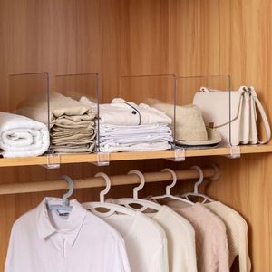 Bedroom Clear Adjustable Storage Separators <b>Clothes</b> Storage Divider Removable Closet <b>Shelf</b> - Product Image 3