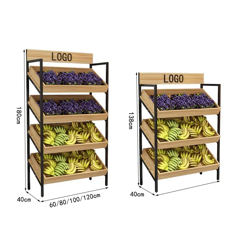 Présentoir de fruits et légumes au meilleur prix, étagère à fruits de supermarché personnalisée