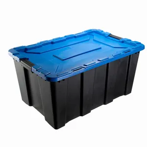 Customized Box Storage Stackable 100L Plastic Waterproof Rectangle Storage Box