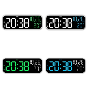 प्लास्टिक इलेक्ट्रॉनिक स्वचालित मल्टी फंक्शन घड़ी आवाज नियंत्रण तापमान डिस्प्ले बेडरूम डिजिटल एलईडी अलार्म घड़ियां - Product Image 6
