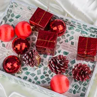 هدية الكريسماس مربع الديكور حزمة عيد الميلاد شجرة زينة مجموعة وجبة ، مستلزمات أعياد الميلاد مبيعات الجملة