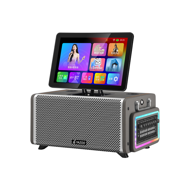 Professional Sound Effects M1 Portable Karaoke Sound System, High-definition Touch Screen+dual Microphones+AI Voice Song Request
