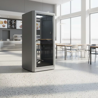 UNIBOOTH Pod Privasi Kedap Suara Multifungsi yang Tahan Lama Desain Modern Ruang Kerja Bergerak Apartemen Ruang Makan Luar Ruangan Mal
