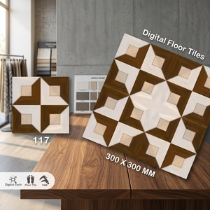 กระเบื้องปูพื้นเซรามิกเคลือบดิจิตอลสีฟ้า ขนาด 30x30 ซม. ผิวด้าน วิทริฟายด์ พอร์ซเลน สำหรับตกแต่งภายใน - Product Image 6