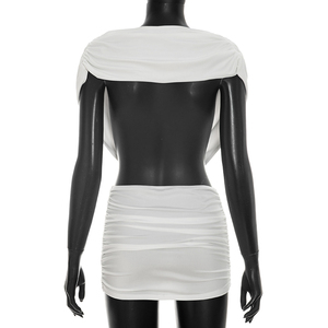 Viviblook C26DS147 Vestido de Verano para Mujer, Sexy, Sin Mangas, Cuello Halter, Espalda Descubierta, Plisado, Ajustado, Mini - Product Image 6
