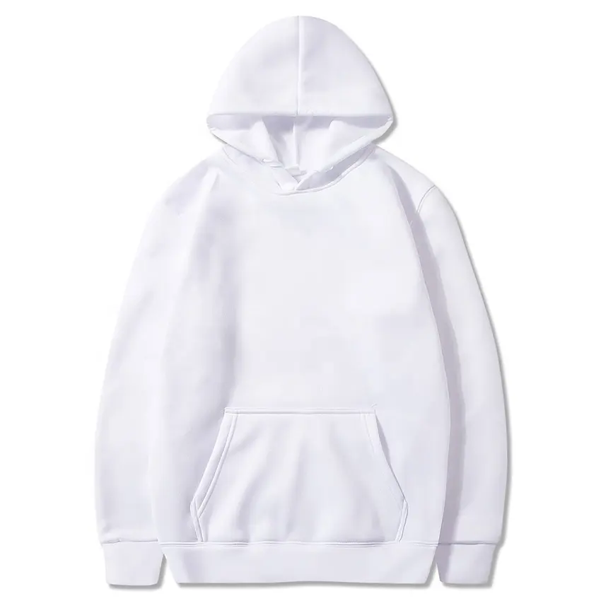 OEM Men's Hoodie Sweatshirts Wholesale Cotton Thick Heavy Pullover Custom Logo Drop Shoulder Custom White Hoodies For Men