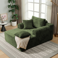 Canapé-lit modulable moderne et élégant 1 place en tissu vert foncé, écologique, pour appartement, salon - Meilleure vente