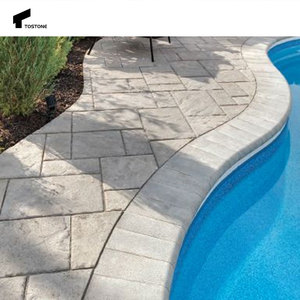 Bordatura <span class=keywords><strong>in</strong></span> Travertino Durevole Tostone per Piscine, Terrazze e Passerelle Esterne - <span class=keywords><strong>Pietra</strong></span> per Pavimentazione Grigia Premium - Product Image 6