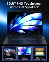 Nouvel ordinateur portable convertible 2-en-1 15,6 pouces Écran tactile Intel Core I3-10100Y 16 Go de RAM 256 Go de SSD WiFi 6 Windows 11 Home Business
