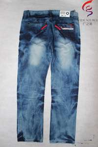 GZY批发男士牛仔裤牛仔布损坏紧身蓝色牛仔裤长裤中国 - Product Image 3
