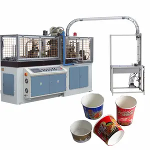 RUIZE-600A voll automatische Hochgeschwindigkeits-Pappbecher-Produktion, die Maschine für Einweg-Pappbecher becher mit Sammel system herstellt