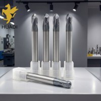 Fraise à queue sphérique en carbure, ultra-fine, super résistante à l'usure, 2/4 cannelures, HRC55/60, pour usinage CNC, directement du fabricant