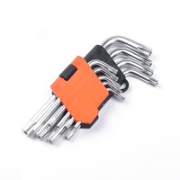 Metric 9 Buah Kunci Pas Kepala Torx Keamanan Panjang Panjang Standar Pendek Set Kunci Pas Hex