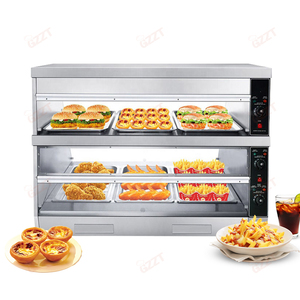 Termostato independiente 2 capas 6 bandejas 1,5 M pollo frito calentador de alimentos eléctrico escaparate comercial pastelería pan vitrina - Product Image 4