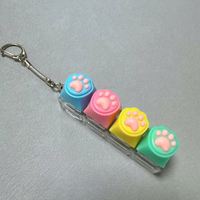 Vente en gros usine : Porte-clés clavier anti-stress, jouet sensoriel, clavier en forme de patte de chat, clicker, jouets de décompression, cadeaux anti-stress
