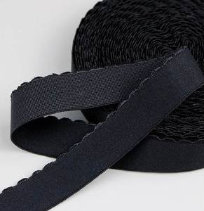 Fascia elastica in pelle scamosciata elasticizzata da 1.2-5.0cm in tessuto nero bianco a mezzaluna a spina di pesce in poliestere 100% per biancheria intima - Product Image 6