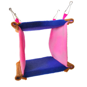 <span class=keywords><strong>Hamac</strong></span> Parrot Sunbeam-Nid d'oiseau confortable avec design <span class=keywords><strong>triangulaire</strong></span> épaissi isolé, tente à cylindre tunnel de nid chaud et en coton - Product Image 4