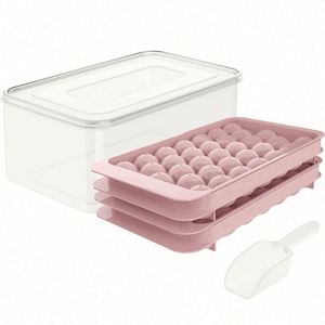 Molde para Hacer Bolas de Hielo Redondas Mini, de Plástico Libre de BPA, con Tapa y Recipiente, Pala para Hielo, Producto Más Vendido - Product Image 5