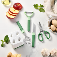 Creatieve keukengadgetset met opbergstandaard, 5-delige keukengadgetset, fruitschillercombinatie