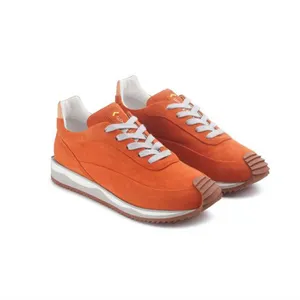 Prix haut de gamme marque italienne grande qualité caoutchouc de couleur orange et micro semelle intermédiaire chaussures de style de marche