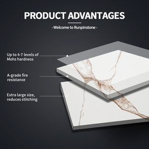 אבן קוורץ מלאכותית Runpin Calacatta לעיצוב פנים יוקרתי למשטחי מטבח, כיורי אמבטיה וסלון - Product Image 3