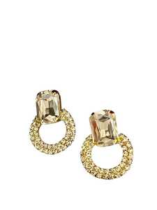 Pendientes de tachuelas modernos 2025 más vendidos, joyería de moda pequeña y de diamante blanco roto chapada en oro a la venta - Product Image 2