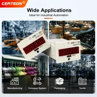 Compteur totalisateur électronique industriel réinitialisable LED 6 chiffres montage panneau 12V 24V 220V compteur d'impulsions