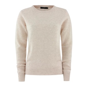 <span class=keywords><strong>Pull</strong></span> à col rond en laine mérinos 100% pour <span class=keywords><strong>femme</strong></span>, à manches longues, avec logo personnalisé, pour l'hiver - Product Image 4