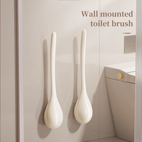 Nouveau design de brosse de toilette murale ménage sans angle mort brosse de nettoyage de toilette à long manche brosse de nettoyage de salle de bain