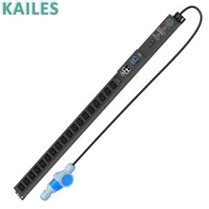 KAILES(KLS) K44I 16A PDU Monofase IP con Punti Antiscivolo18 C39 Interruttore Automatico Hot-swapping Indicatore Luminoso di Alimentazione Misuratore IP Nero - Product Image 1