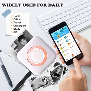 Imprimante thermique portable <span class=keywords><strong>mini</strong></span> pour étiquettes et photos, 203 dpi, 57 mm, imprimante d'autocollants couleur pour la maison et les étudiants - Product Image 2