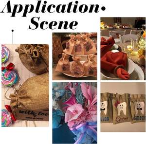 Grosir tas serut belanja kustom dapat digunakan kembali kemasan hadiah kustom tas tali rami dengan LOGO kustom - Product Image 6