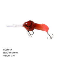 Leurre de pêche artificiel 85mm 27g en forme de pénis, pour la pêche en eau profonde, avec sonnette, type Minnow Crankbait, cadeau de Saint-Valentin