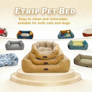 Lit pour chien Etrip, lavable, orthopédique, en mousse à mémoire de forme, XXL, grand modèle en peluche - Product Image 2