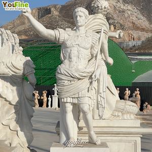 Estatua de Mármol Antigua de Augusto César a Tamaño Real, Escultura Masculina para Jardín Exterior - Product Image 4