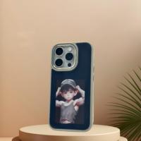 Nouvelle Arrivée Coque de Téléphone DIY avec Écran E-Ink Motif Animal en TPU+PC pour iPhone 17 16 15, 4 Couleurs, NFC