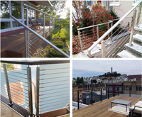 Système de garde-corps moderne en câble d'acier inoxydable, garde-corps personnalisé pour balcon, terrasse extérieure, escalier
