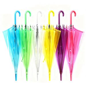 Wsy917 Parapluie publicitaire personnalisé portable en PVC transparent avec logo, pas cher, coloré, cadeau - Product Image 1