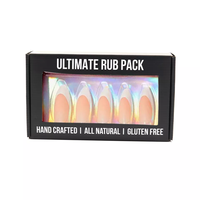 Emballage cadeau beauté, soins personnels, nail art, boîte d'emballage noir en relief, presse sur emballage pour ongles