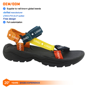 Sepatu Pria Warna-warni Musim Panas 2026 GRS Custom, Sandal Pantai Kasual Ringan dan Lembut untuk Balita dan Bayi, Sandal Velcro Ujung Terbuka - Product Image 1