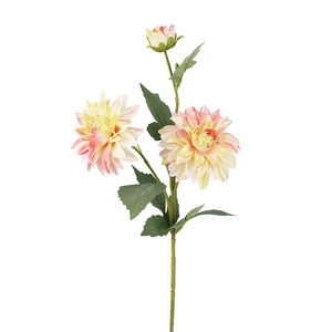 Artificial Dahlias 3 Heads High Simulation Plastic <b>Wire</b> Cloth Wedding Home Decor Indoor Floral Arrangement Prop - Product Image 5