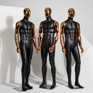 Maniquíes masculinos de <span class=keywords><strong>cuerpo</strong></span> completo de plástico negro mate modernos de pie de <span class=keywords><strong>cuerpo</strong></span> <span class=keywords><strong>entero</strong></span> - Product Image 6